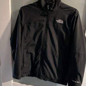 The North Face Kids Black Rain Jacket with Logo